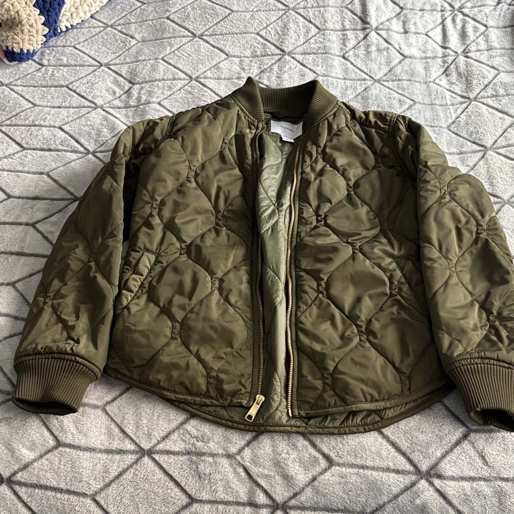 Old Navy Olive Quilted Jacket
